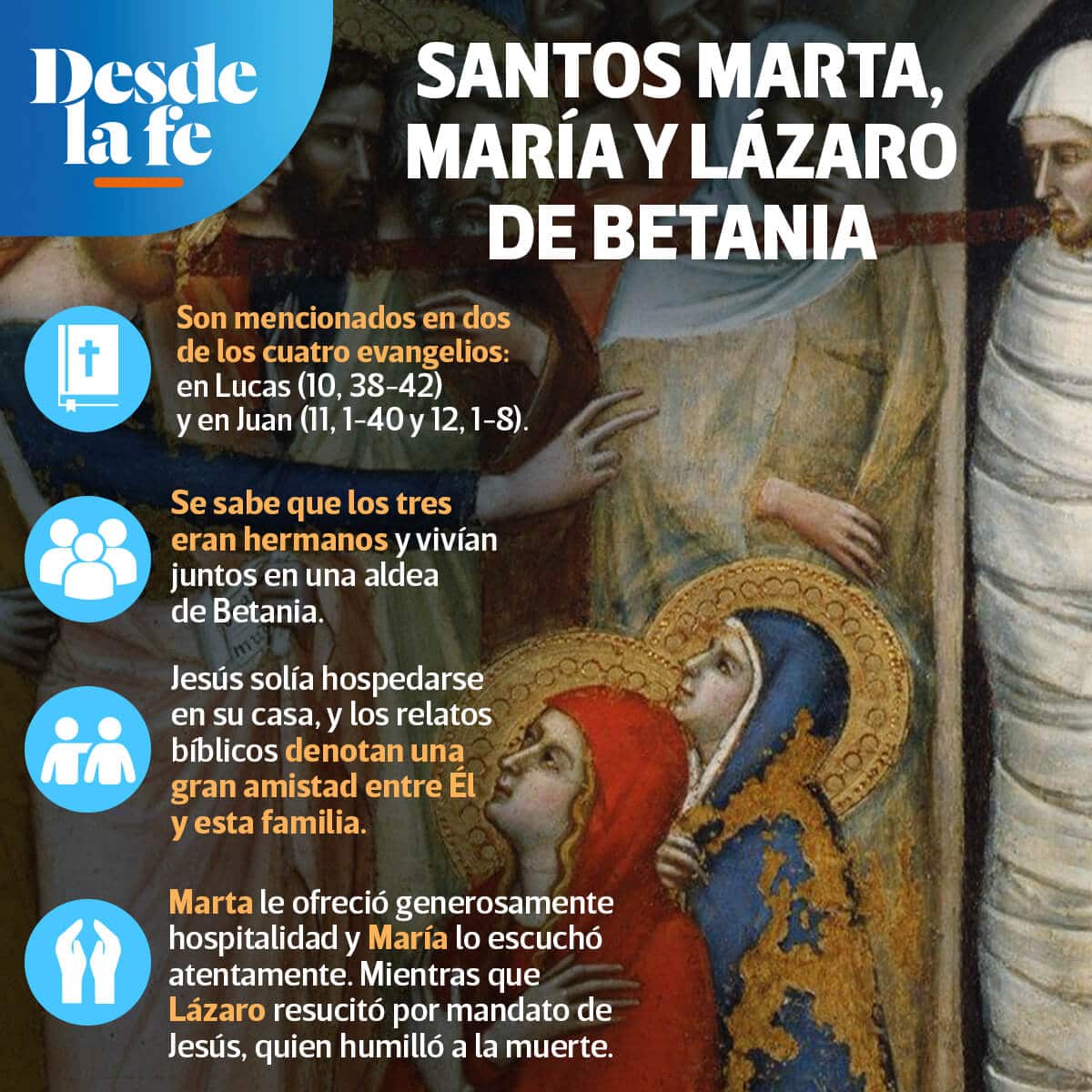 Los Santos Marta, María y Lázaro.