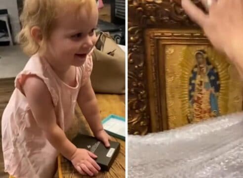 Este actor regaló a su hija una imagen de la Virgen y así fue su reacción