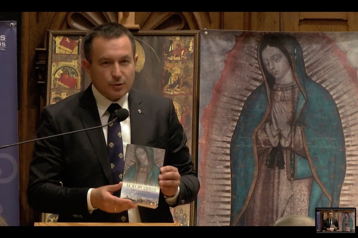 Presentación en la Diócesis de Lviv (Ucrania) del libro del P. Eduardo Chávez sobre la Virgen de Guadalupe.