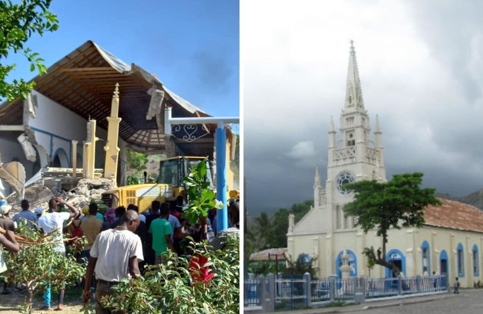 Sismo en Haití: Con su parroquia en ruinas, comunidad llora a sus muertos