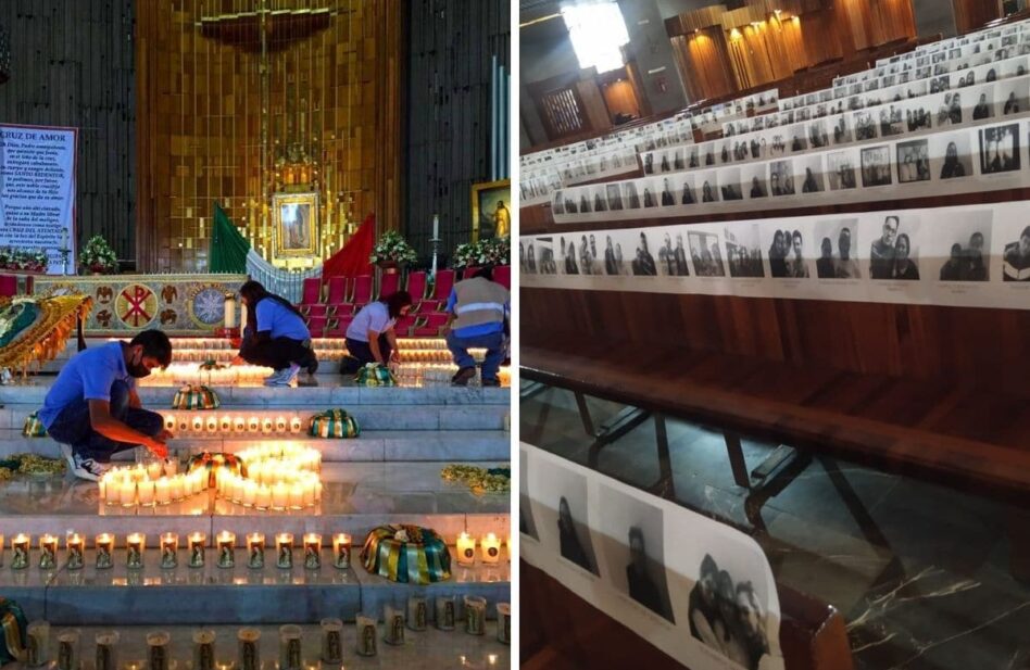 Con fotos y velas, fieles se hacen presentes en Basílica de Guadalupe