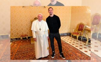 ¡Encontronazo! El futbolista Zlatan Ibrahimovic visita al Papa