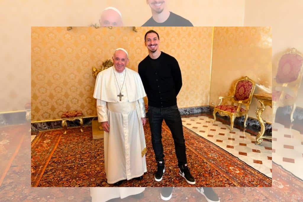 El Papa Francisco recibió este 14 de diciembre al delantero del Milán Zlatan Ibrahimovic.