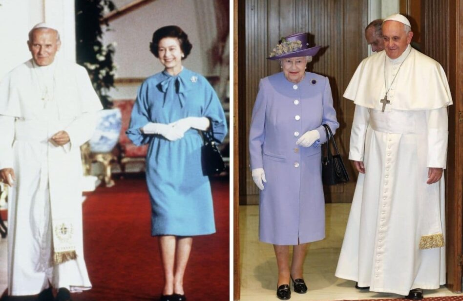 ¿A cuántos Papas conoció la reina Isabel II?