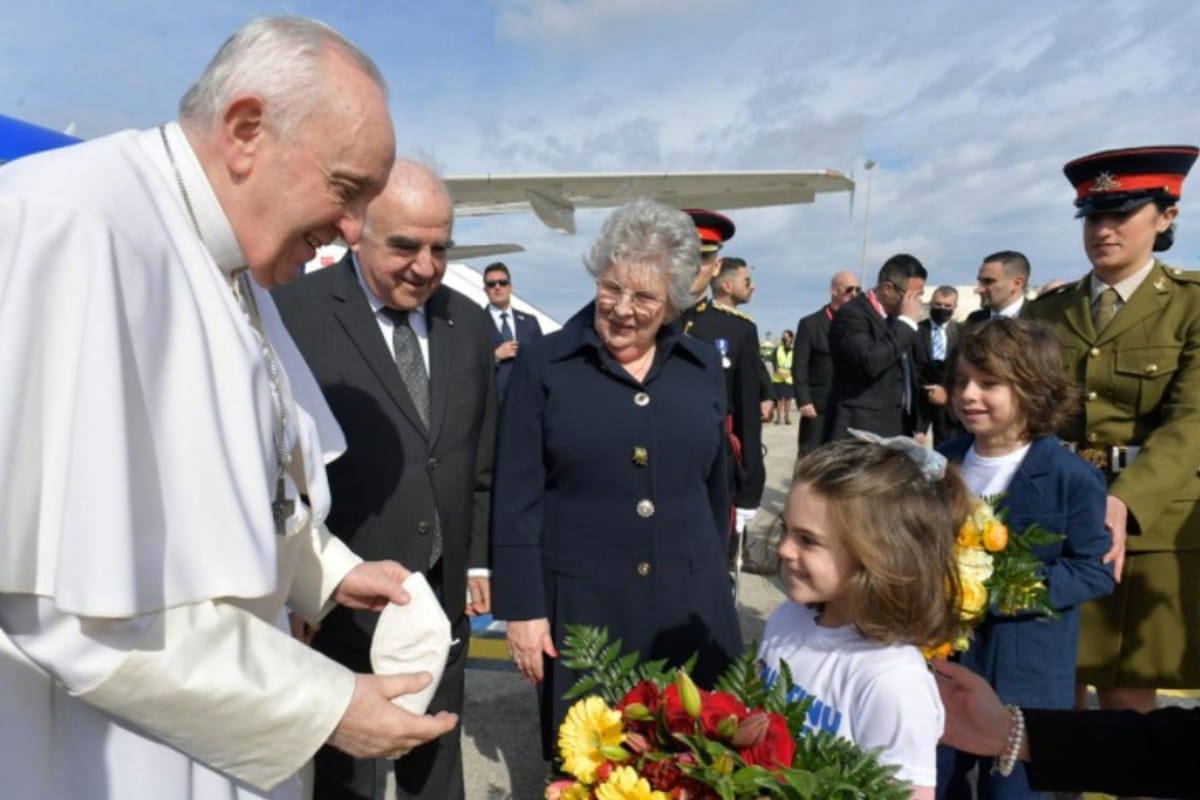 El Papa Francisco a su llegada a Malta. Foto: Vatican Media.