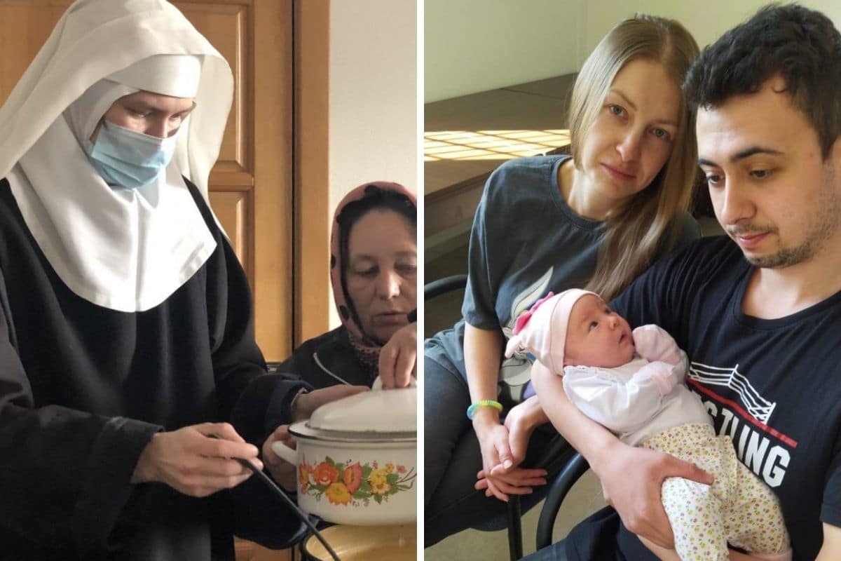 Con su bebé huían de la guerra, hasta que las monjas les dieron refugio