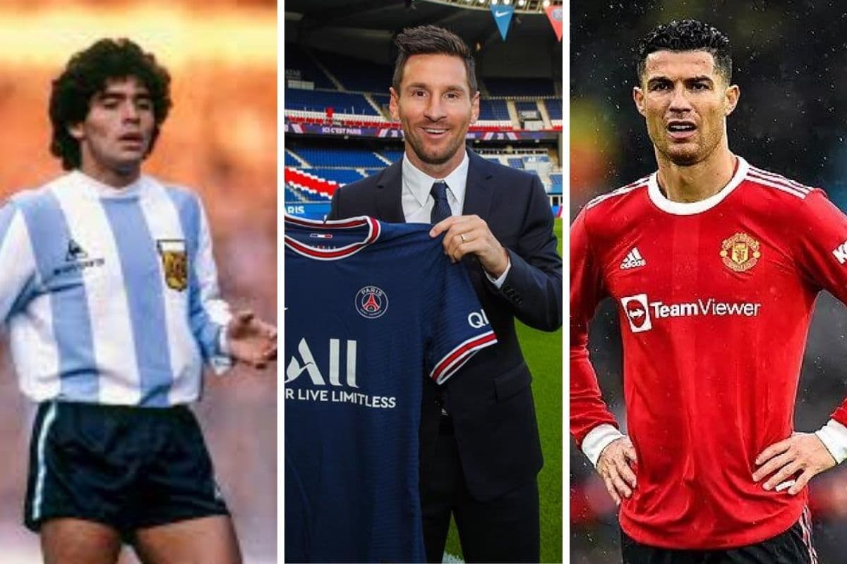 Diego Armando Maradona, Lionel Messi y Cristiano Ronaldo son considerados algunos de los mejores futbolistas de la historia.