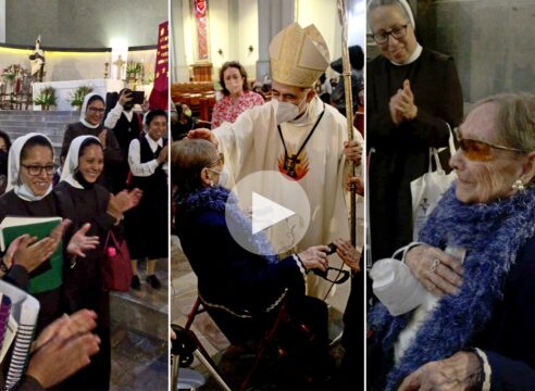Franciscanas le dan esta hermosa sorpresa a mujer que cumple 100 años