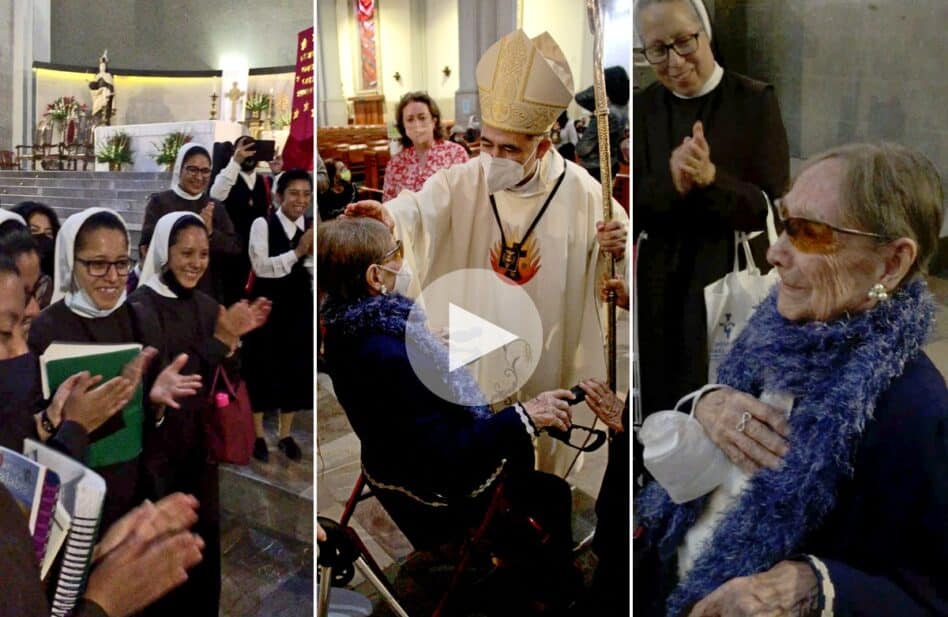 Franciscanas le dan esta hermosa sorpresa a mujer que cumple 100 años