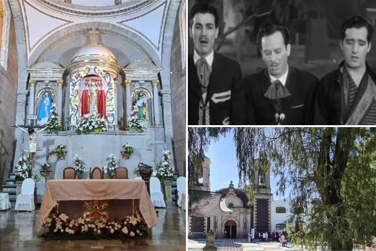 La película "Los tres García" fue filmada en una parroquia de la Ciudad de México. Fotos de la iglesia: Yaokoatl Chávez Gutiérrez