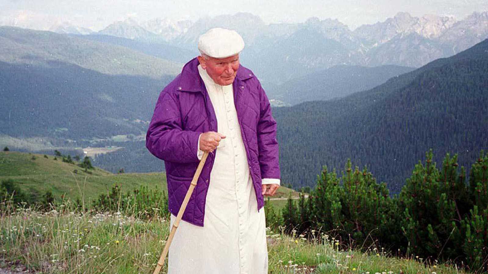 Juan Pablo II en las montañas.