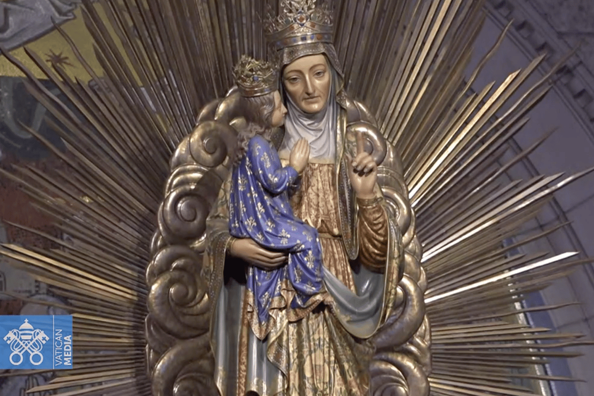 Imagen de Santa Ana en la Basílica de Santa Ana de Beaupré, Quebec. Foto: Vatican Media