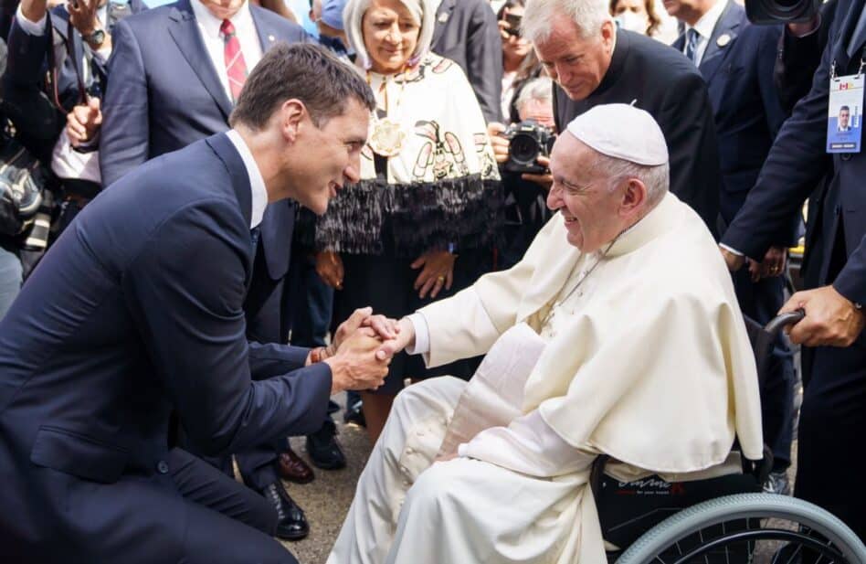 La hermosa metáfora que el Papa le dijo a Justin Trudeau
