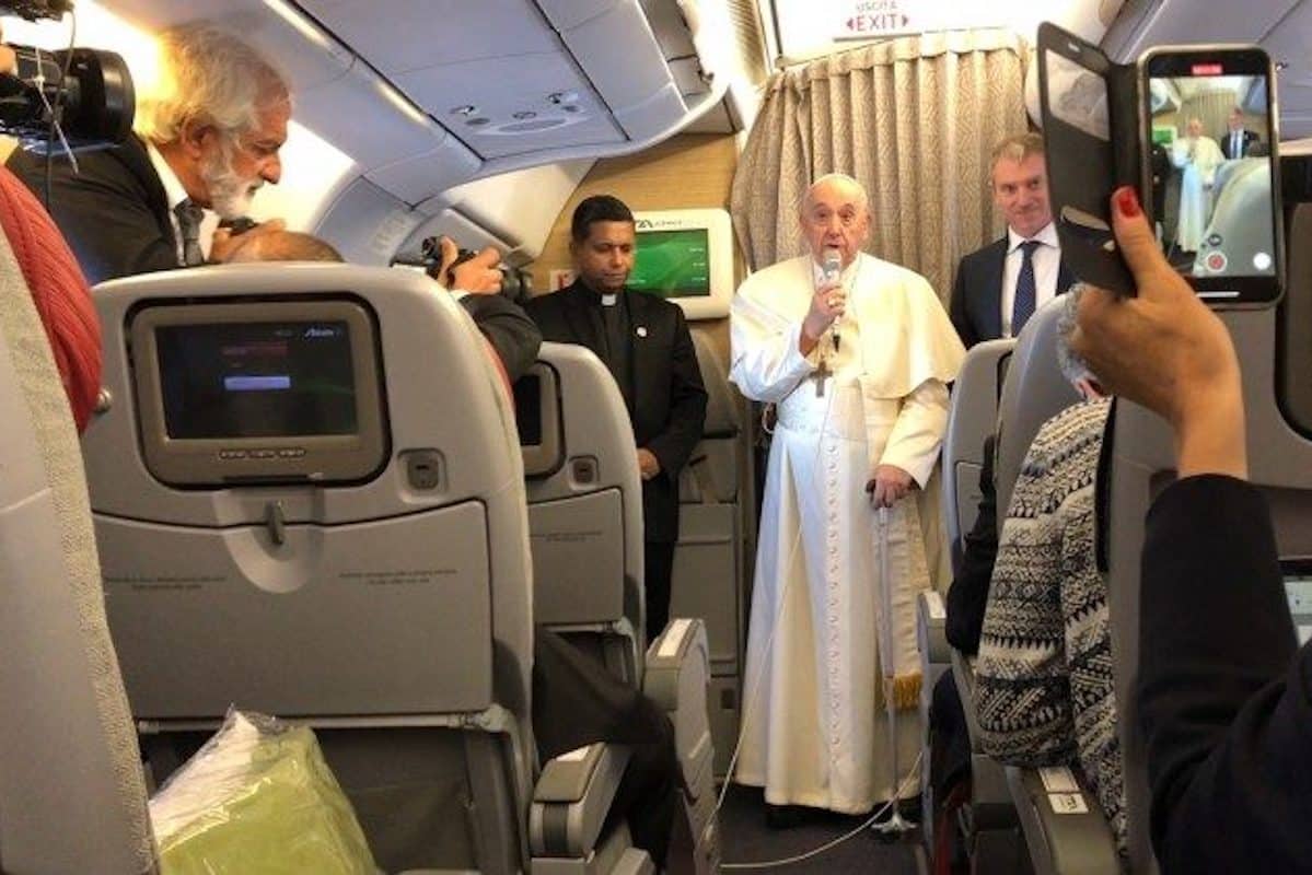 El papa Francisco en su viaje rumbo a Canadá / Foto: Vaticannews.va