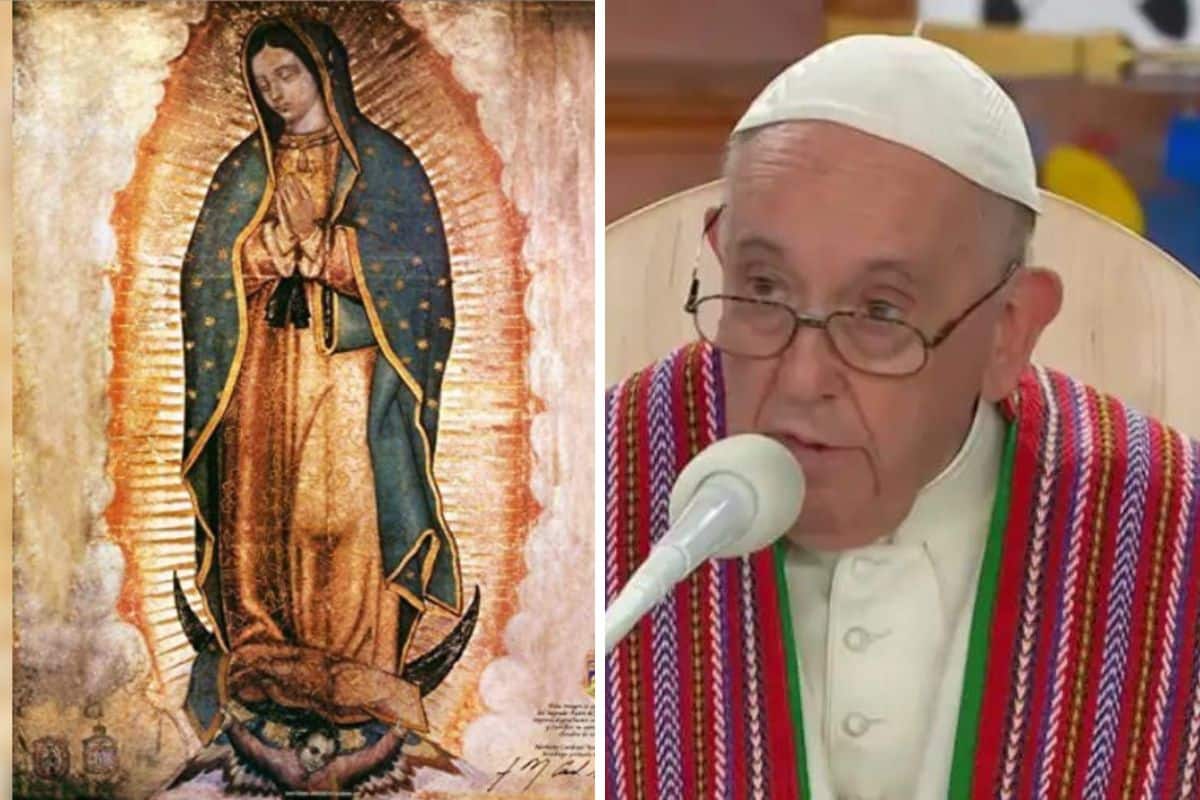 El Papa Francisco habló sobre la importancia de la Virgen de Guadalupe en la evangelización. Foto: Especial.