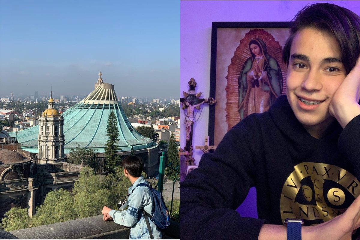 Baruc Chapa, joven que reza el Rosario en TikTok, pudo cumplir su sueño de visitar la Basílica de Guadalupe.