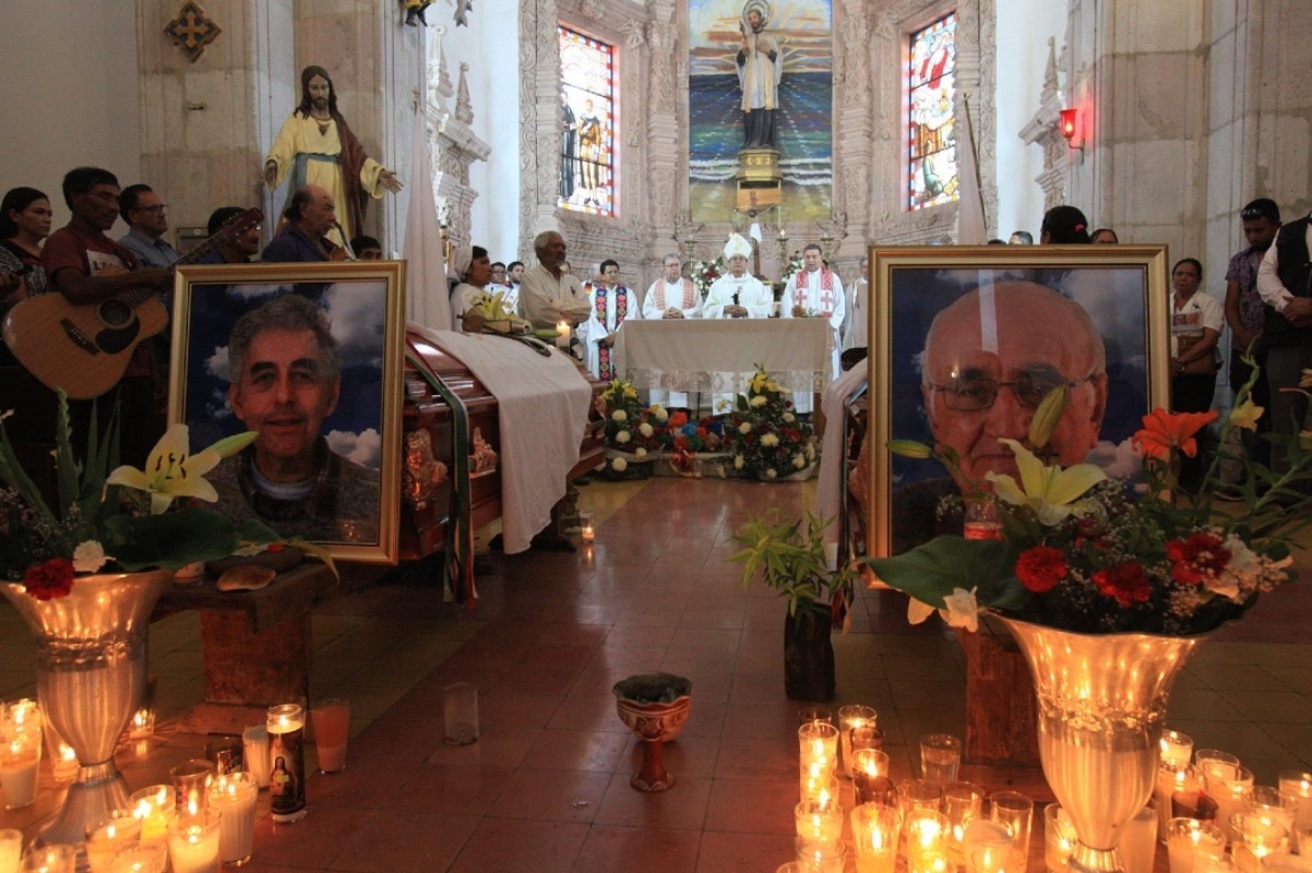 Funeral de los jesuitas asesinados en Chihuahua. Foto: Jesuitas México.