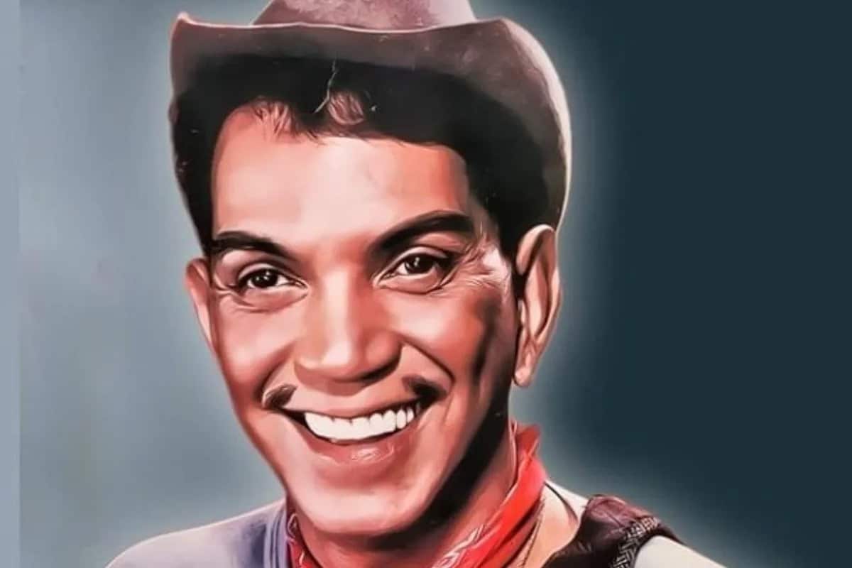 Pintura del rostro de Cantinflas, el protagonista de la película El Padrecito