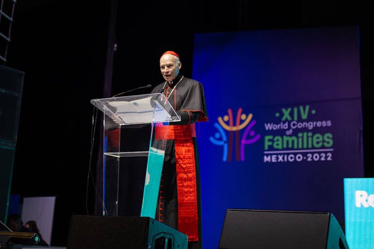 El cardenal Carlos Aguiar Retes en el XIV Congreso Mundial de las Familias 2022 en la Ciudad de México /Foto: Congreso Mundial de las Familias