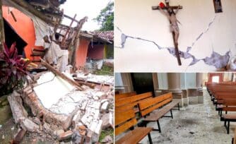 SISMO: los daños en su iglesia no lo detuvieron; salió a ayudar a sus fieles