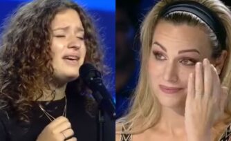 Esta joven canta el Padre nuestro en programa de talentos y sucede algo impresionante