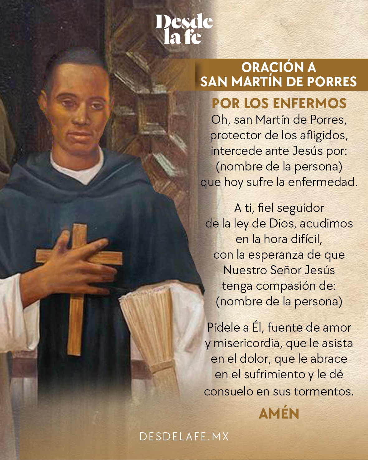 Oración a San Martín de Porres