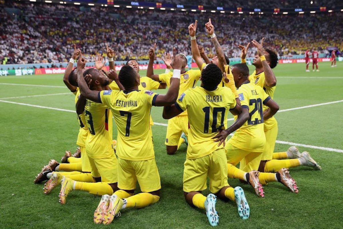 Equipo de Ecuador celebra su triunfo ante Qatar / Foto: Especial