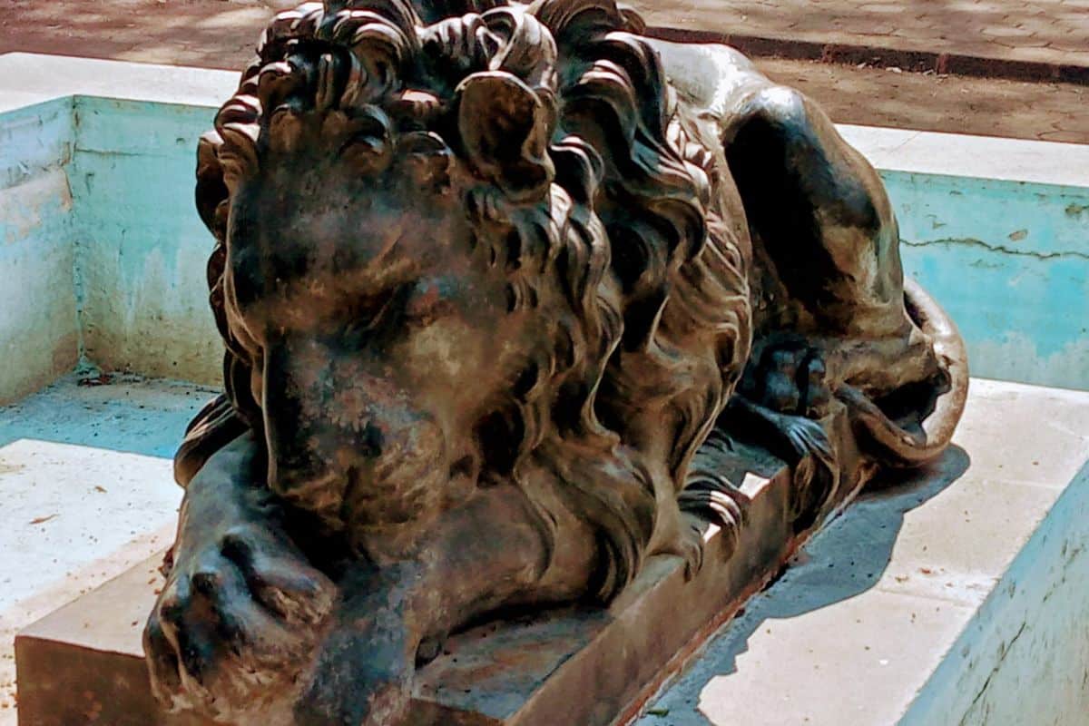 Estos dos leones forman parte del monumento funerario del Papa Clemente XIII (1759-1769)