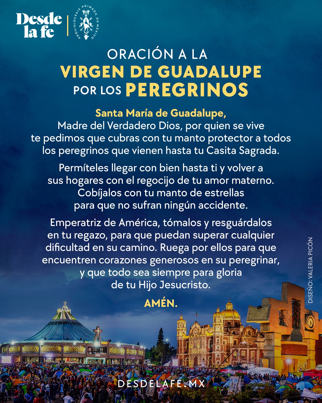 Oración a la Virgen de Guadalupe por los peregrinos