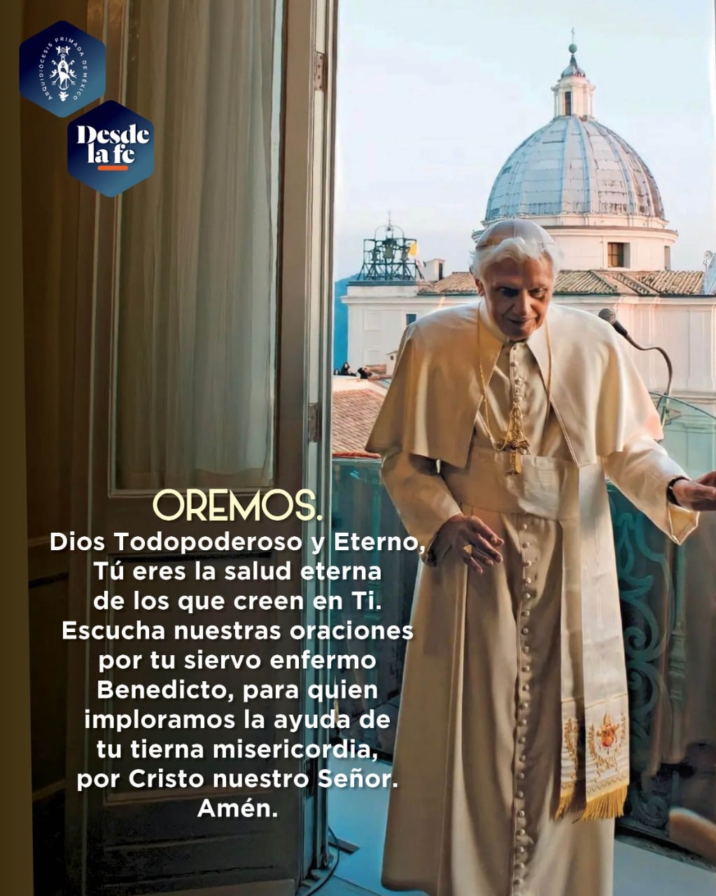 Oración por la salud de Benedicto XVI