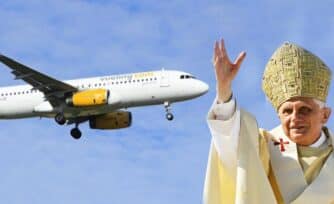 Piloto de avión sorprende a pasajeros al hablarles de Benedicto XVI desde cabina