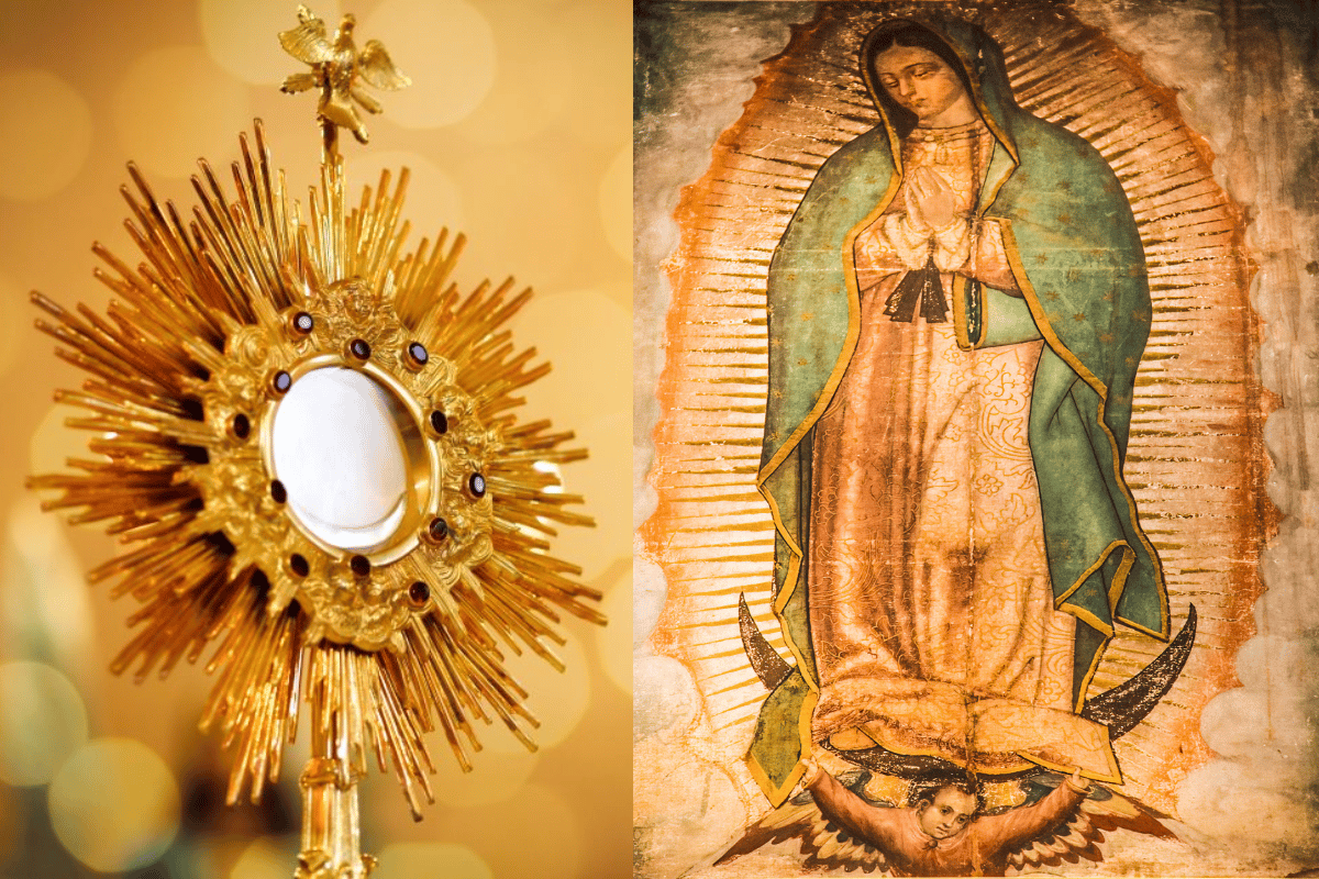 Relación entre la Virgen de Guadalupe y el Santísimo.