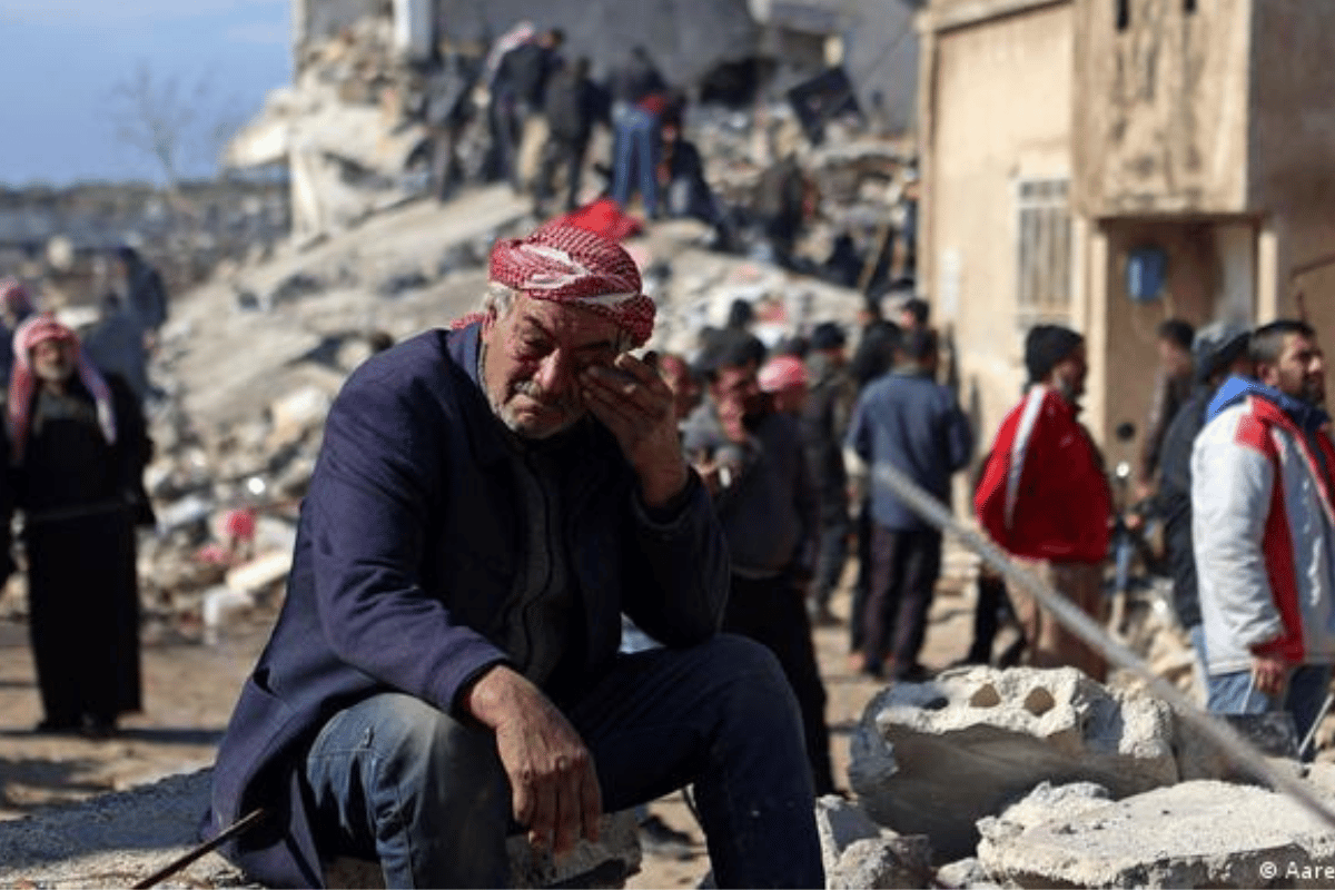 Damnificados por los terremotos en Siria.