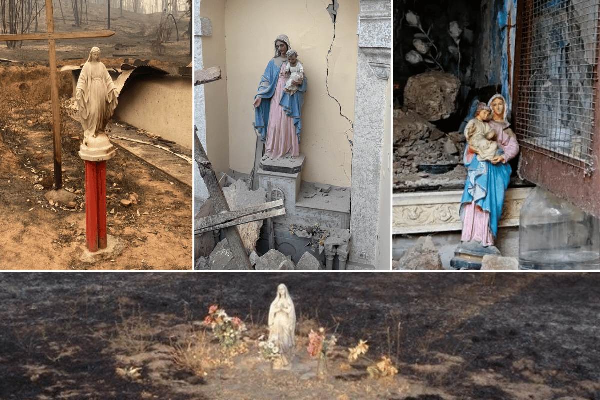 Virgen María protectora ante catástrofes.