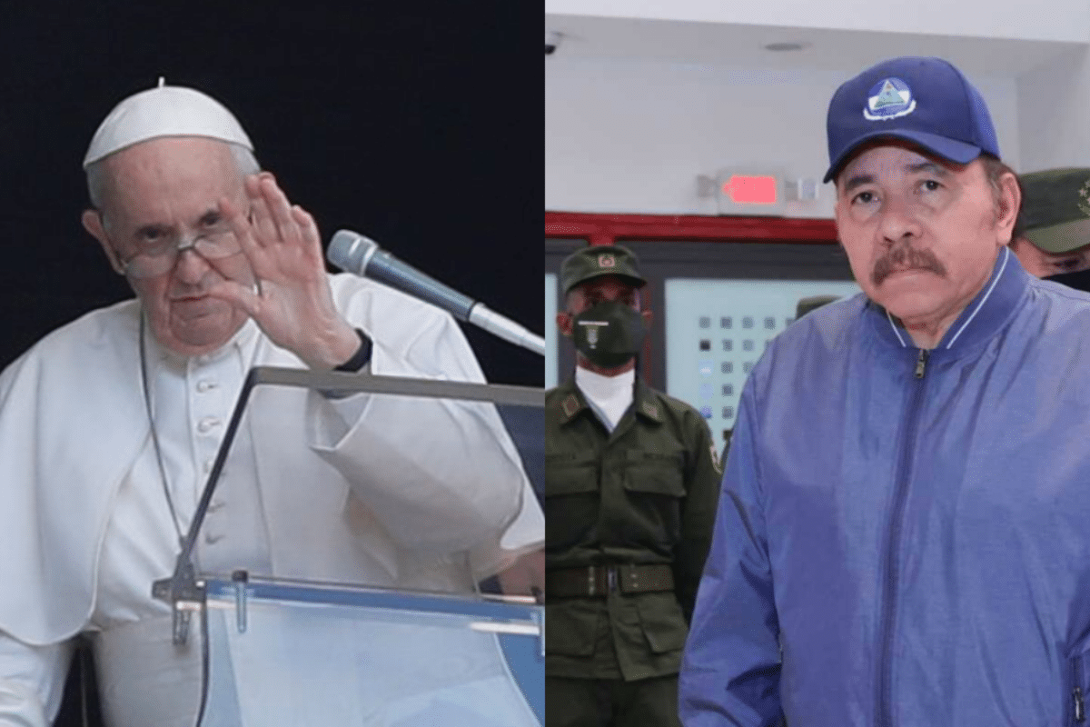 El Papa Francisco y Daniel Ortega. Foto Especial