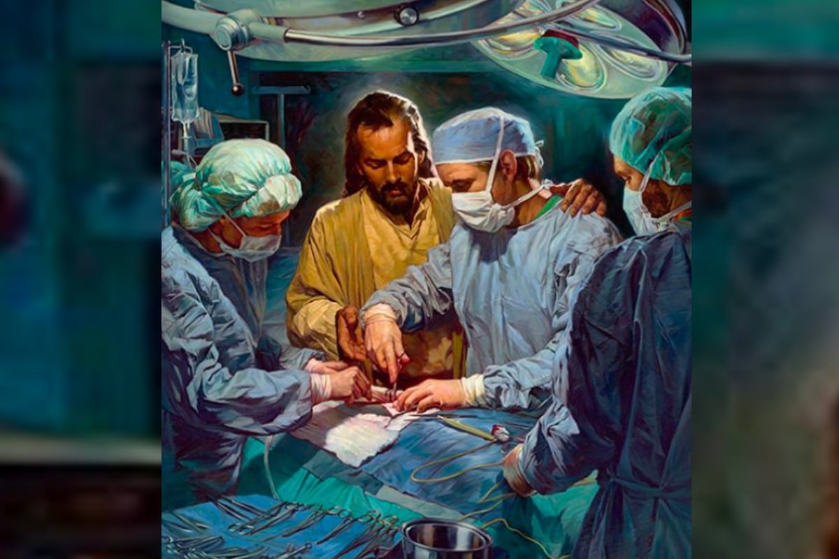¿Quién es el artista que creó la imagen del 'Jesús médico'?