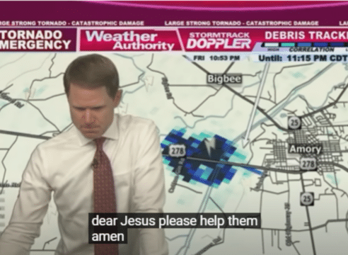 ¡Querido Jesús, ayúdalos! Oró meteorólogo ante la llegada de un tornado