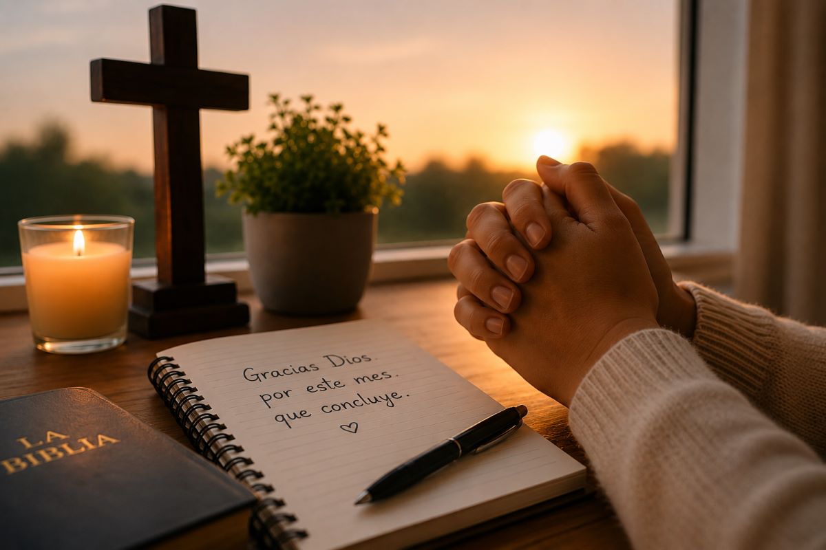 Oración para dar gracias a Dios por el fin de mes