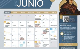 Calendario de Junio 2023 con festivos para descargar e imprimir gratis