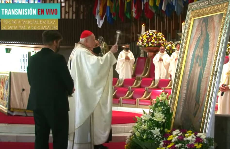Cardenal Carlos Aguiar envía imagen de la Virgen de Guadalupe a penal federal de Tepic