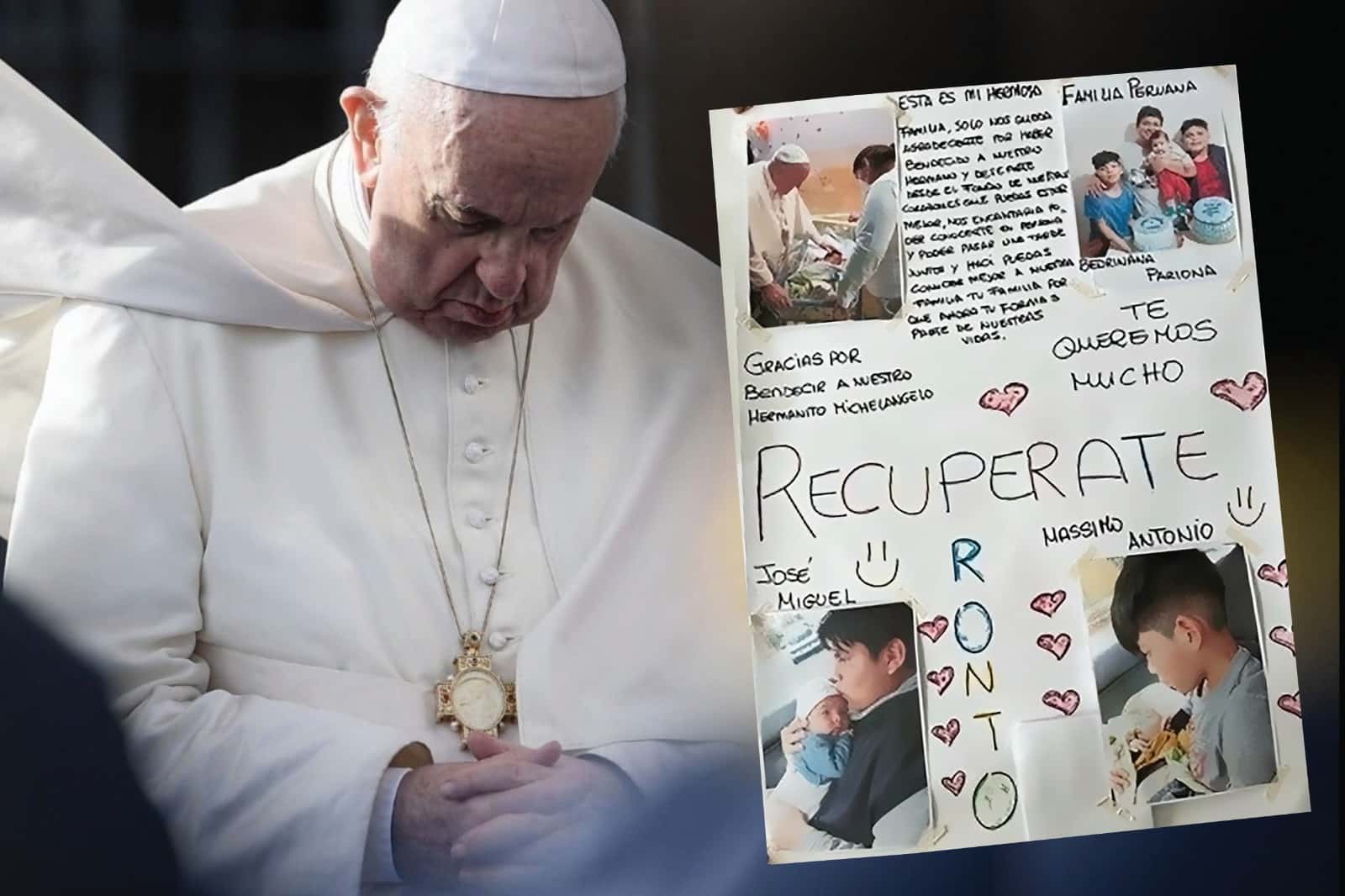 La historia detrás del cartel que conmovió al Papa Francisco en el hospital