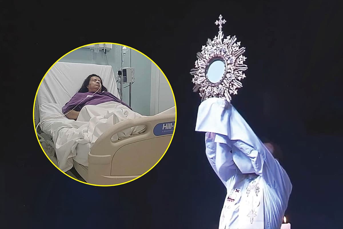 Mujer en coma despierta y llora al recibir la bendición con el Santísimo