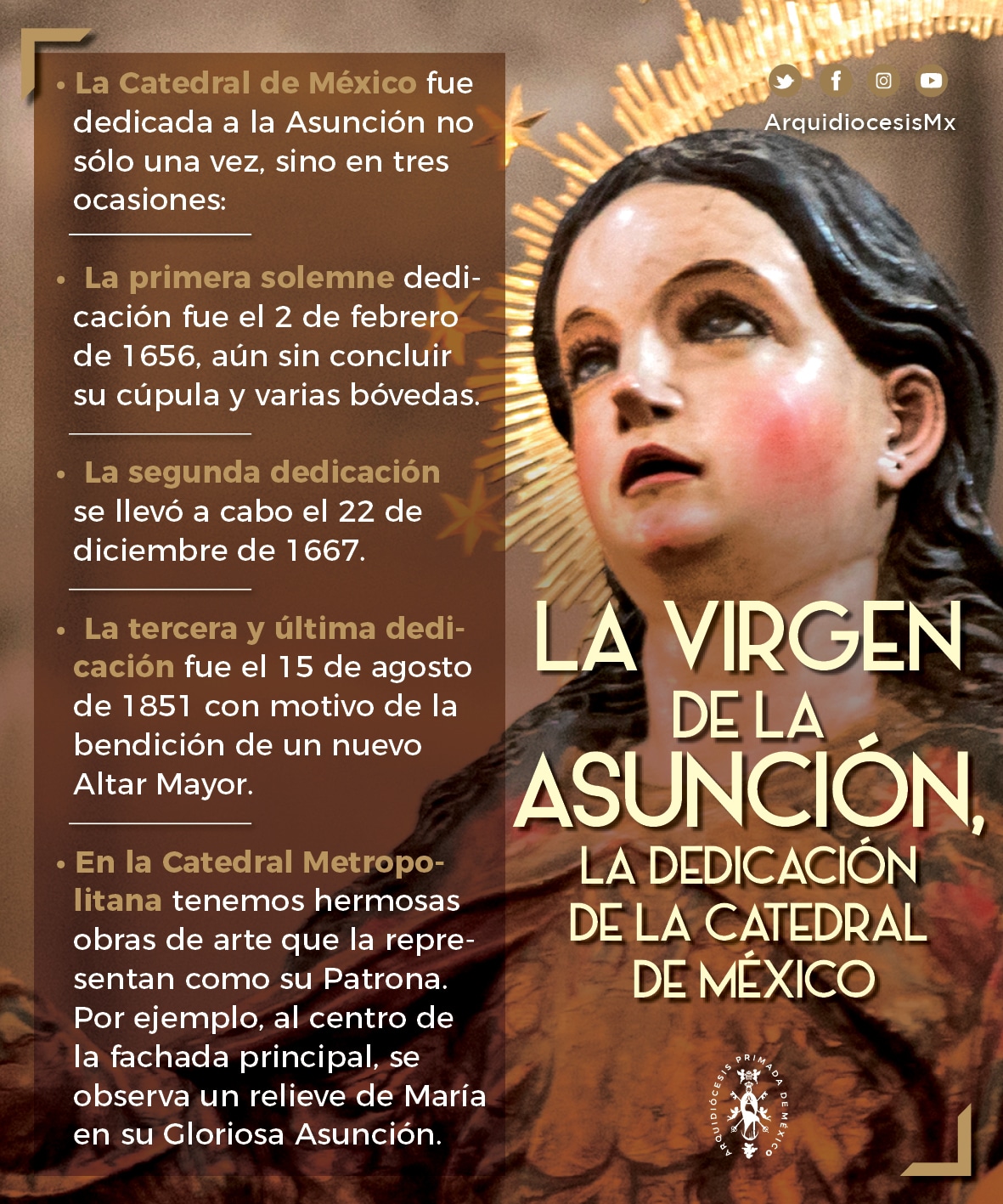 Virgen de la Asunción en la Catedral del la Ciudad de México