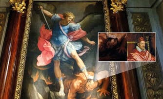 ¿Es cierto que en la pintura de San Miguel el diablo es un Papa?