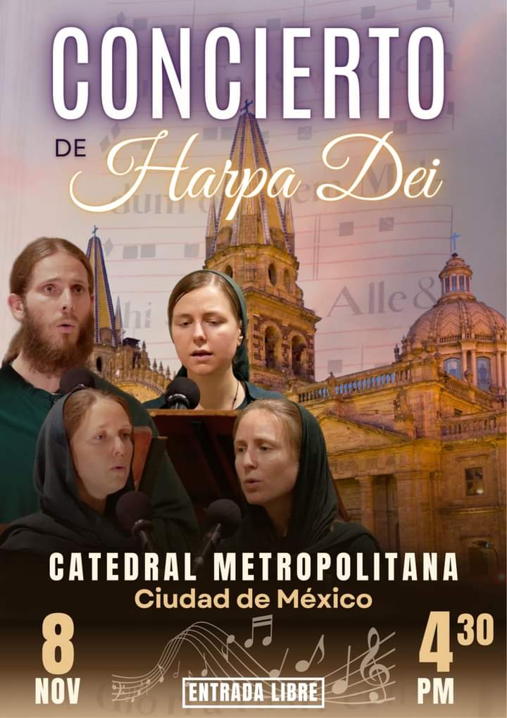 Harpa Dei dará concierto gratuito en la Catedral de México