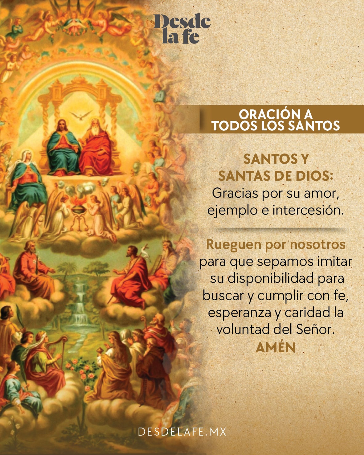 Oración a todos los santos