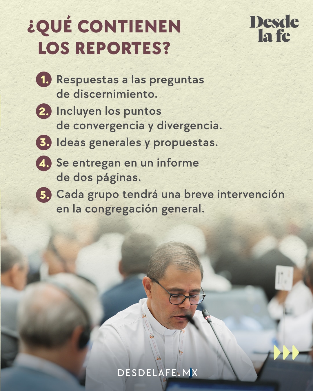 Los reportes del Sínodo de la Sinodalidad