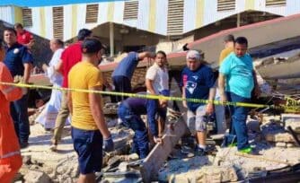 Se desploma el techo de una iglesia en Ciudad Madero, Tamaulipas; hay personas atrapadas