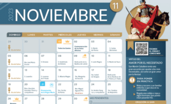 Calendario de Noviembre 2023 con festivos para descargar e imprimir gratis