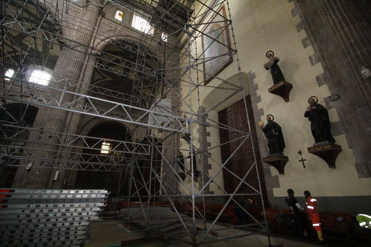 Inician tercera etapa de reconstrucción de la Catedral Metropolitana de CDMX